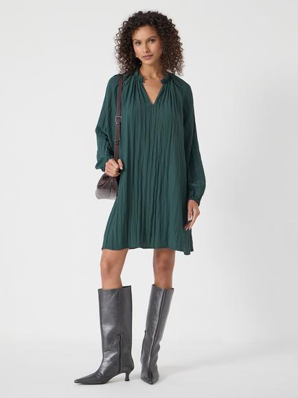 HUSH Ruffle Mini Dress, Teal Green, Teal Green