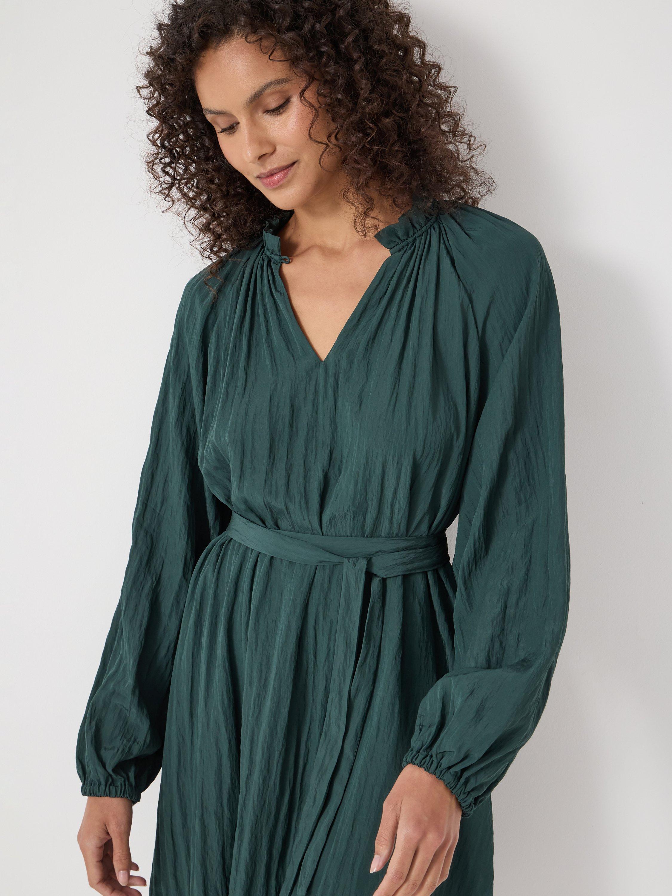 Product image 5 of 5, which shows HUSH Ruffle Mini Dress, Teal Green, L