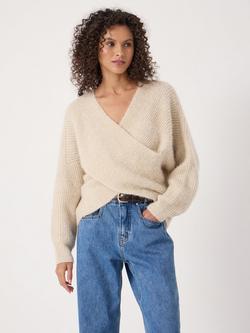 HUSH Betty Wool Rich Wrap Jumper - view 2, Ercu Metallic