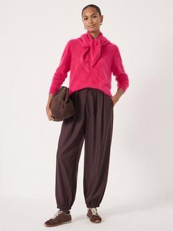 HUSH Fluffy Pure Cashmere Jumper - view 2, Magenta Pink