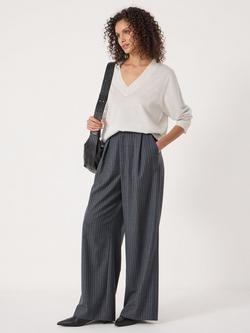 HUSH Gracey V-Neck Jumper - view 2, Silver Lurex