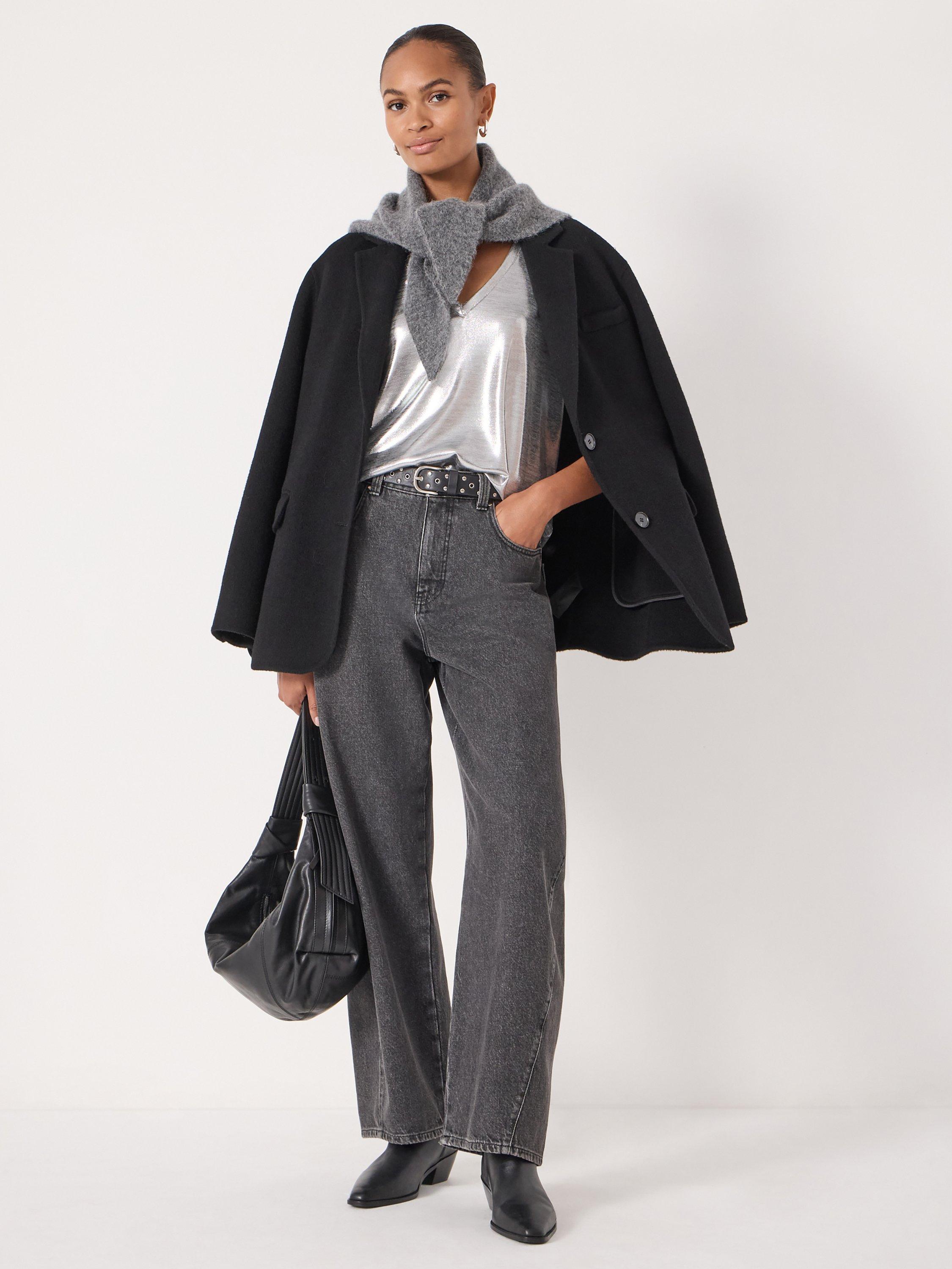 Product image 2 of 5, which shows HUSH Reece Metallic T-Shirt, Silver, L