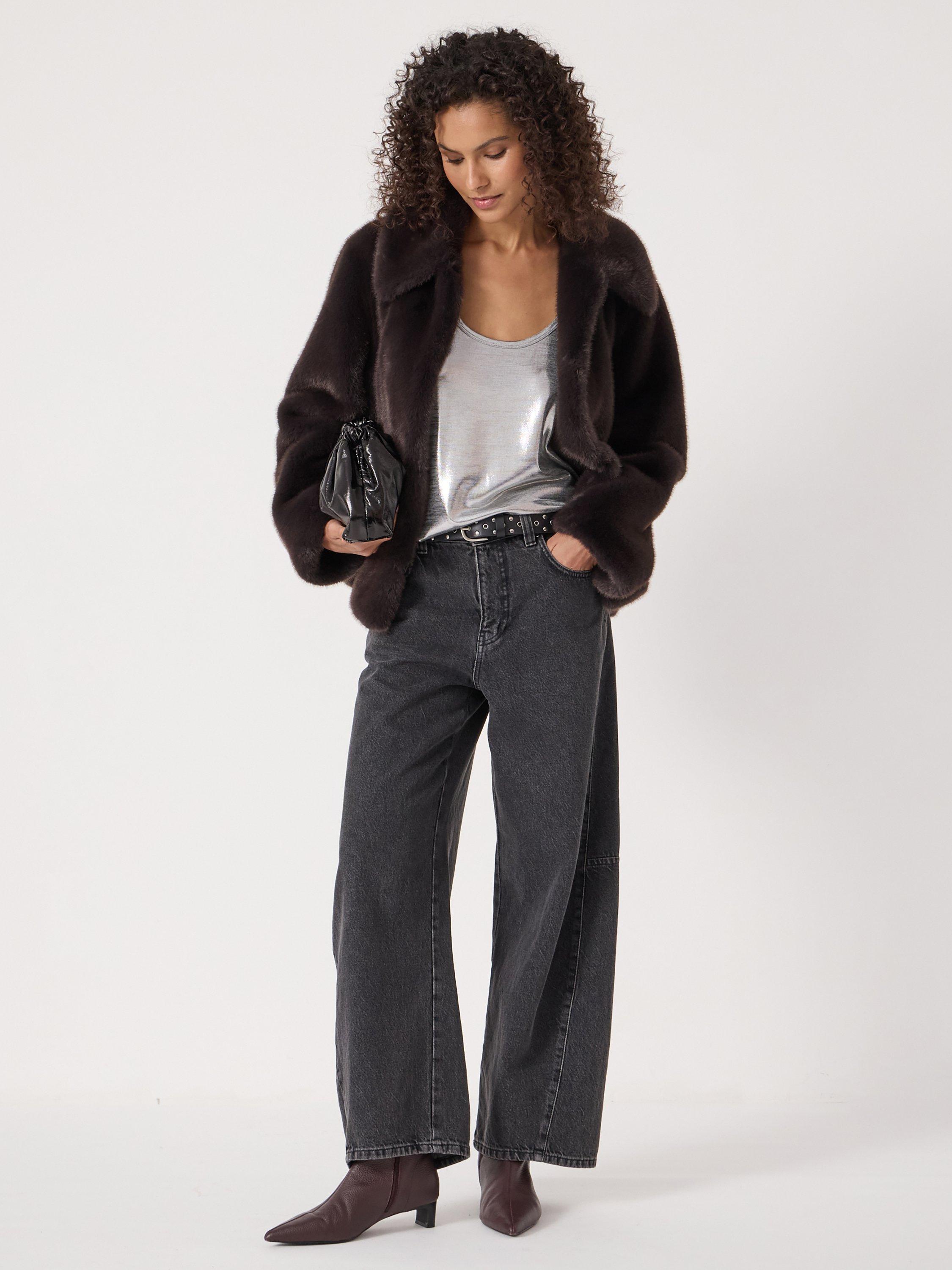 Product image 3 of 5, which shows HUSH Metallic Slub Vest Top, Silver, L