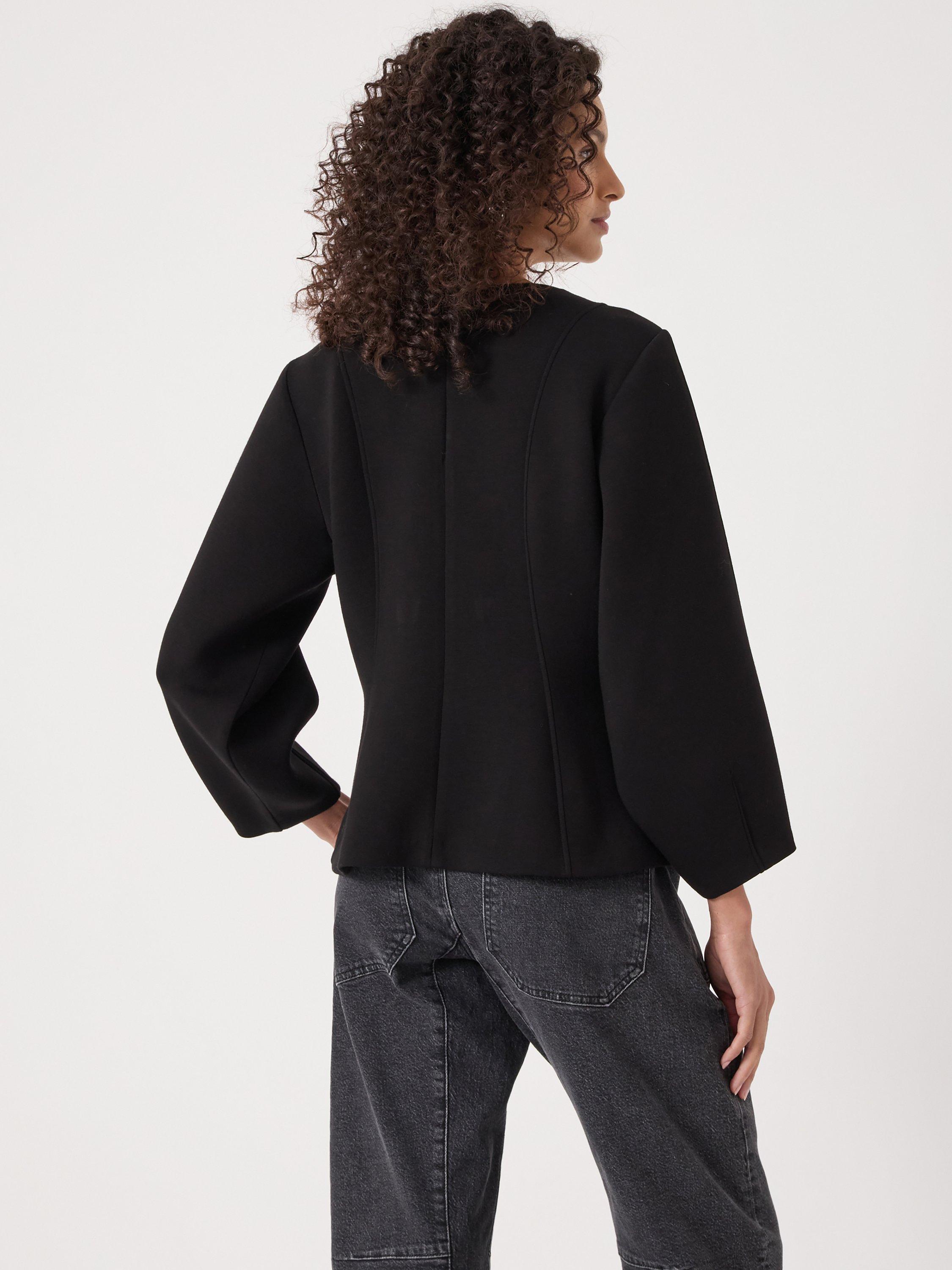 Product image 5 of 5, which shows HUSH Seam Detail Long Sleeve Top, Black, XS-S