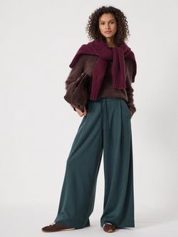 HUSH Taylor Wide Leg Trousers - view 2, Teal Green