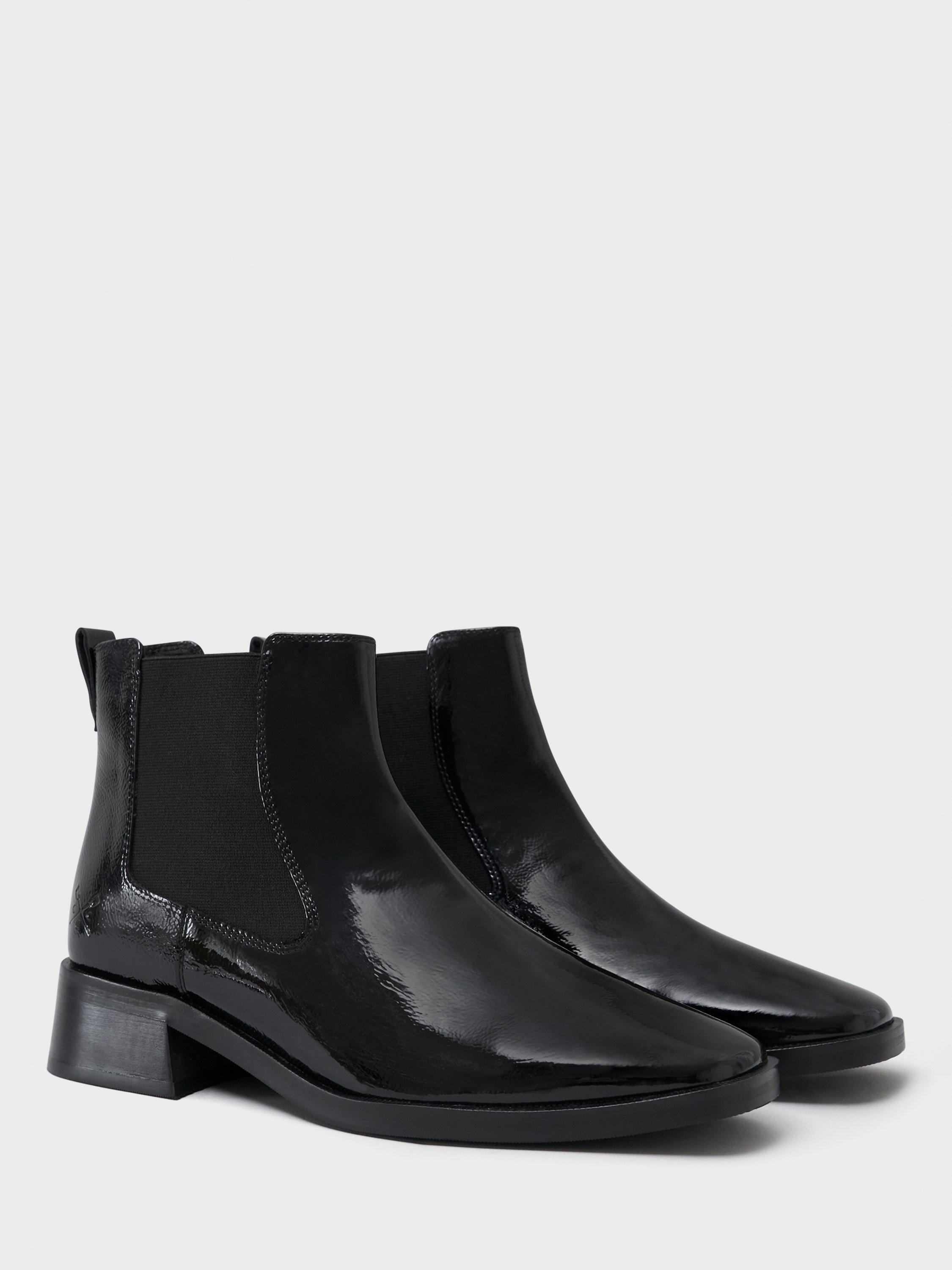Product image 2 of 4, which shows Crew Clothing Square Toe Leather Chelsea Boots, Black, 8