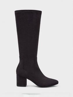 Crew Clothing Bella Knee High Stretch Boots, Chocolate Brown, Chocolate Brown
