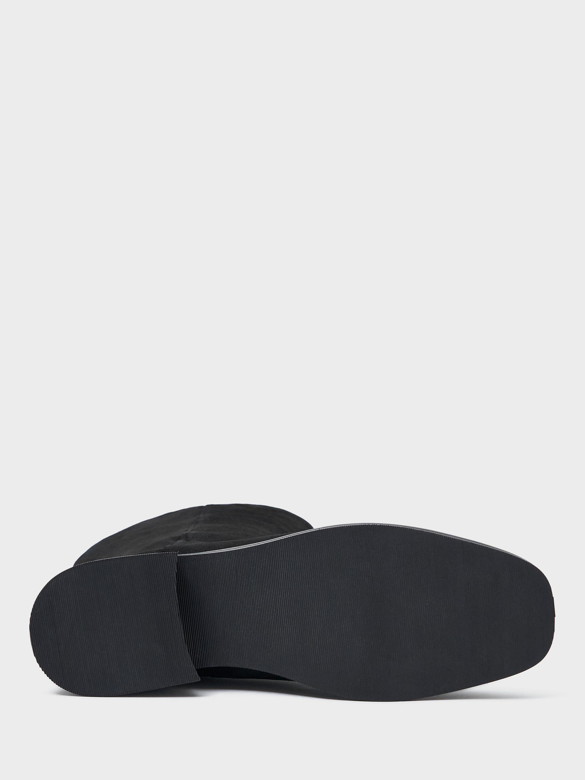 Product image 4 of 4, which shows Crew Clothing Suede Knee High Boots, Black, 8