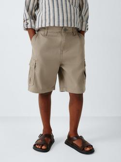 John Lewis Kids' Cargo Shorts, Natural, Natural