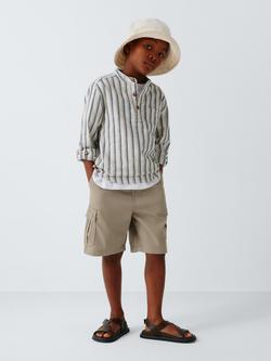 John Lewis Kids' Cargo Shorts, Natural - view 2, Natural