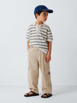 John Lewis Kids' Stripe Cargo Trousers, Multi - view 2, Multi