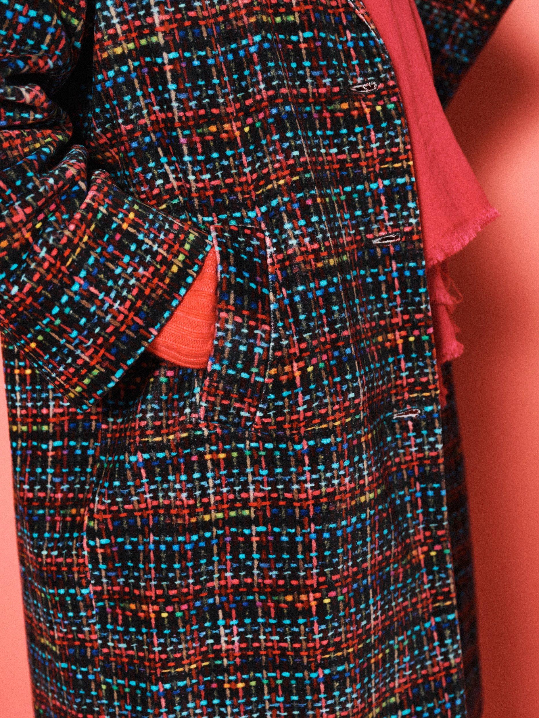 Product image 5 of 9, which shows NRBY x BOYD Delphine Tweed Coat, Multi, XS