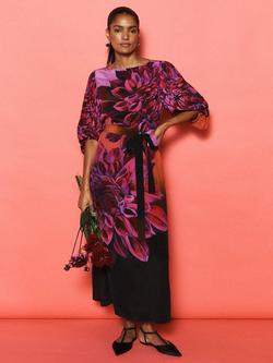 NRBY x BOYD Jade Floral Pure Silk Maxi Dress, Midnight Garden, Midnight Garden