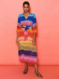 NRBY x BOYD Rosemarie Stripe Pure Silk Dress, Multi, Multi