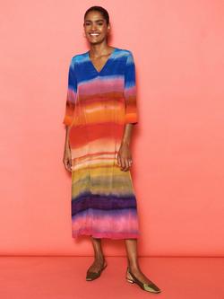 NRBY x BOYD Rosemarie Stripe Pure Silk Dress, Multi - view 2, Multi