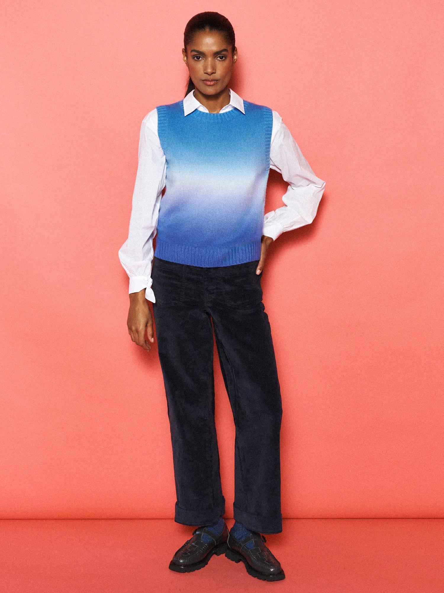 Product image 7 of 8, which shows NRBY x BOYD Dusk Ombre Wool Rich Tank Top, Blue/Multi, XS