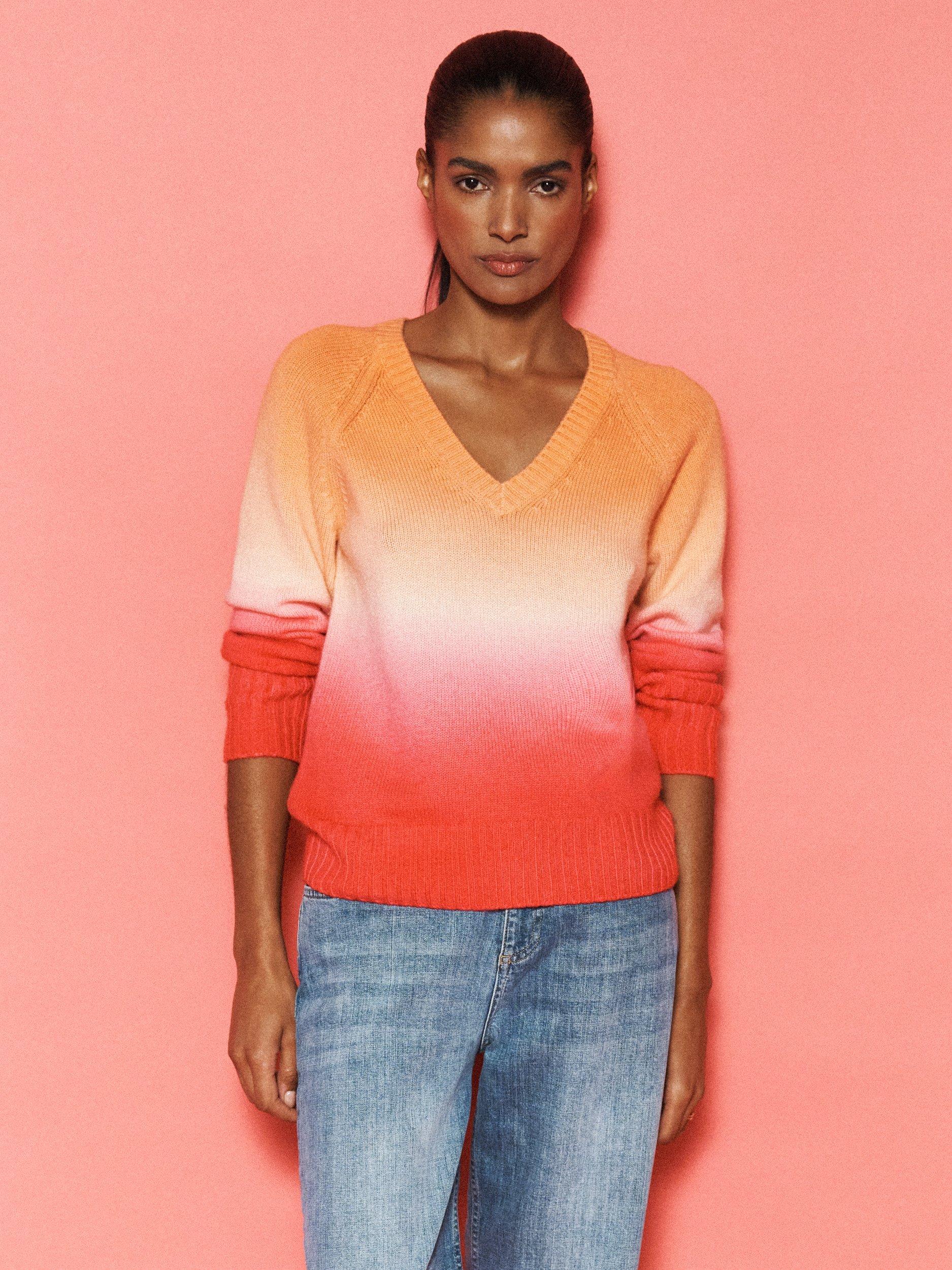 Product image 1 of 9, which shows NRBY x BOYD Sunset Ombre Wool Rich Jumper, Sunset, XS