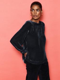 NRBY Daphne Velvet Top, Carbon, Carbon