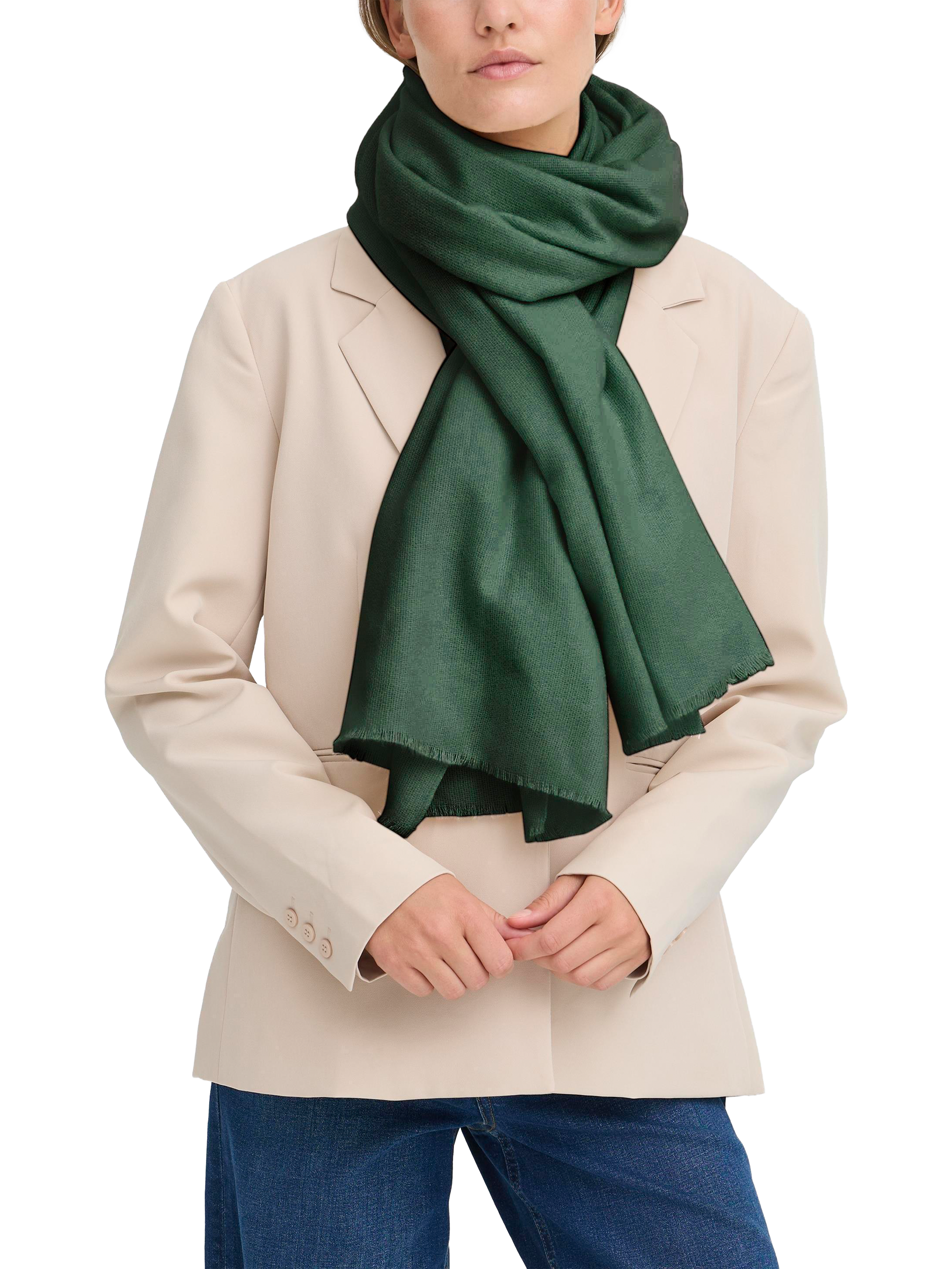 Product image 4 of 5, which shows ICHI Alana Heavyweight Scarf, Pineneedle, One Size