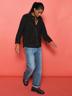 NRBY x BOYD Miley Pure Suede Jacket, Ink - view 2, Ink