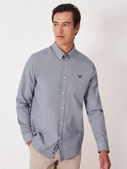 Crew Clothing Cotton Regular Fit Puppytooth Oxford Shirt, Dark Blue, Dark Blue