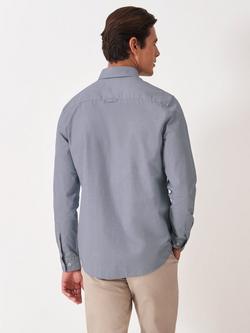 Crew Clothing Cotton Regular Fit Puppytooth Oxford Shirt, Dark Blue - view 2, Dark Blue