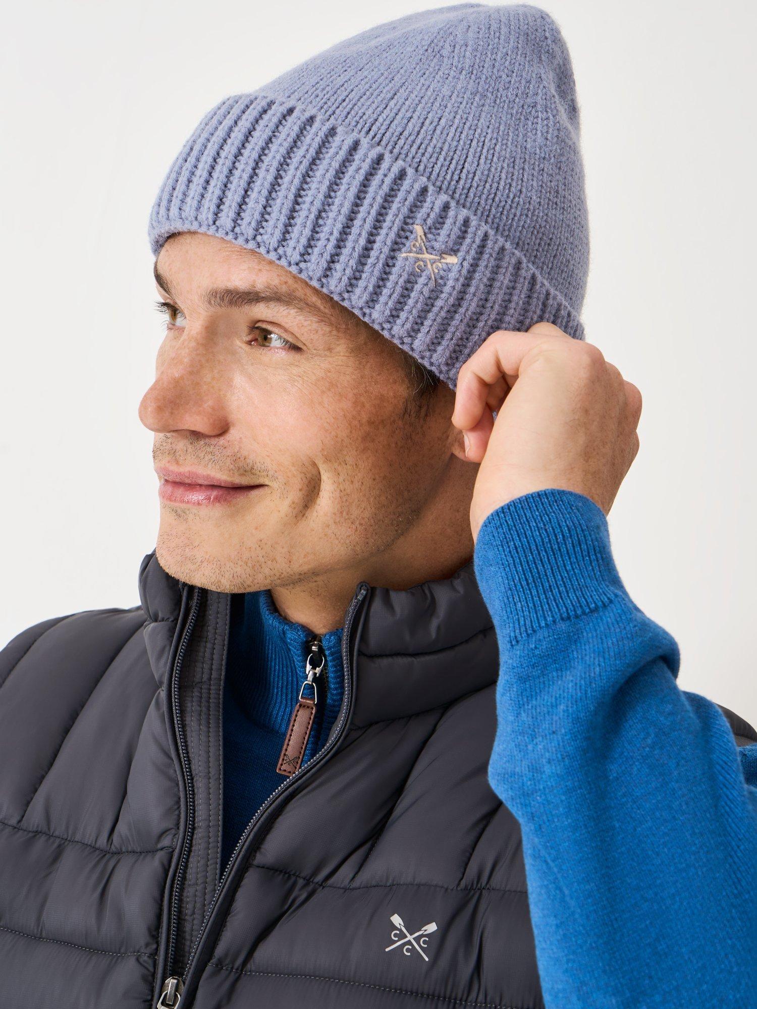 Product image 2 of 2, which shows Crew Clothing Knitted Beanie Hat, Graphite Grey