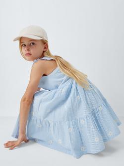 John Lewis Kids' Floral Stripe Dress, Multi - view 2, Multi