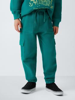 John Lewis Kids' Cargo Joggers, Teal, Teal