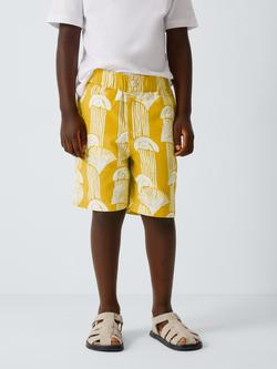 John Lewis Kids' Seashell Stripe Shorts, Beige/Khaki, Beige/Khaki