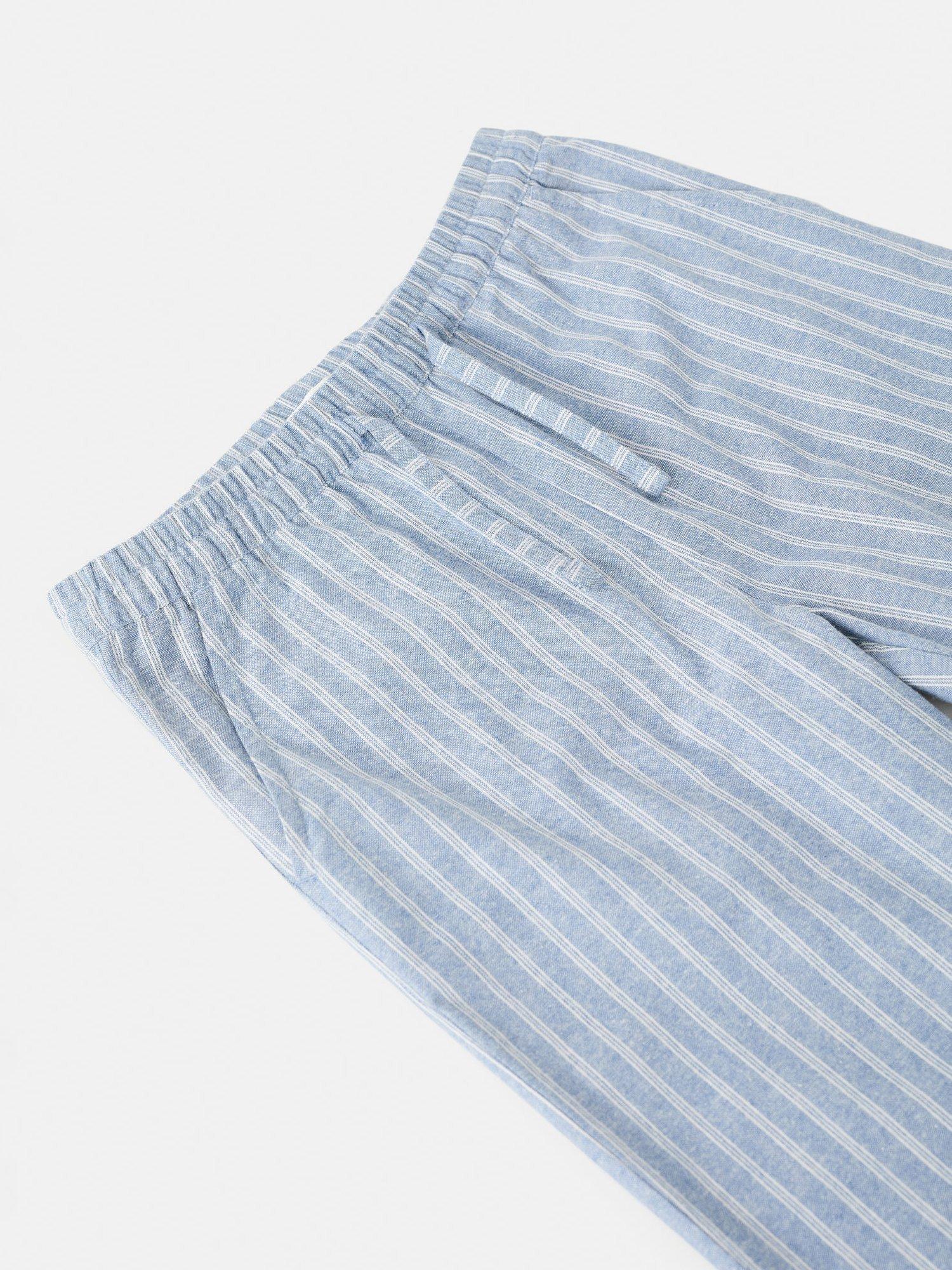 Product image 3 of 4, which shows Mango Kids' Snow Pure Cotton Long Sleeved Pyjama Set, Medium Blue, 11-12 years