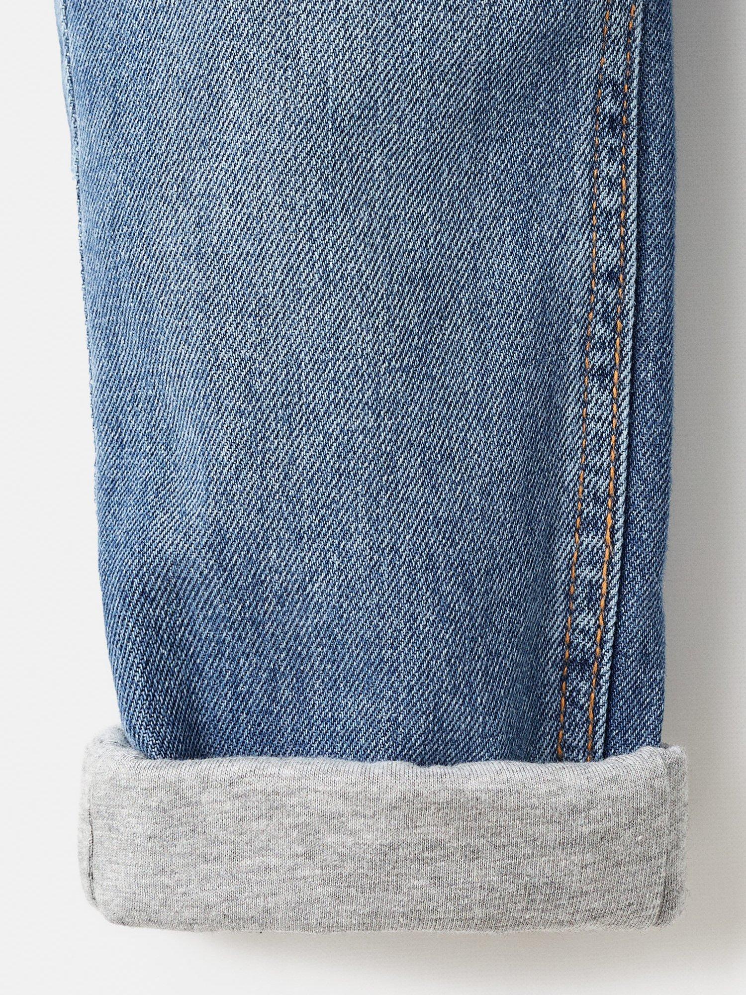 Product image 3 of 4, which shows Mango Kids' Lucas Denim Dungarees, Open Blue, 9-12 months