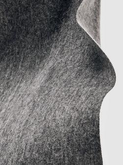 Reiss Picton Wool Cashmere Fringed Scarf - view 2, Mid Grey Melange/Light Grey