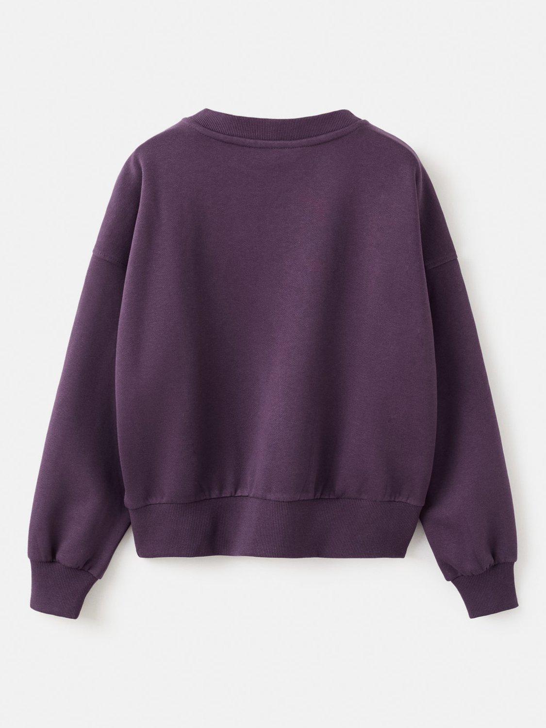 Product image 2 of 4, which shows Mango Kids' Copenhagen Sweatshirt, Dark Purple, 5-6 years