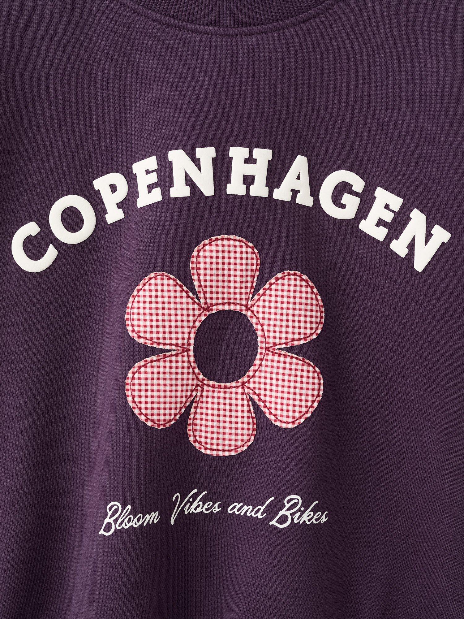 Product image 3 of 4, which shows Mango Kids' Copenhagen Sweatshirt, Dark Purple, 5-6 years