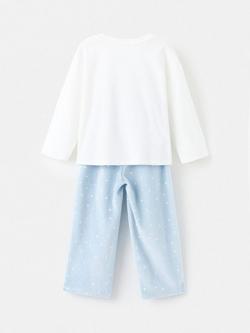 Mango Kids' Polar Bear Pyjama Set, White/Blue - view 2, White/Blue