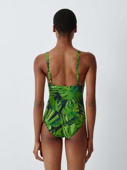 John Lewis Grenada Twist Front Swimsuit, Green Palm - view 2, Green Palm