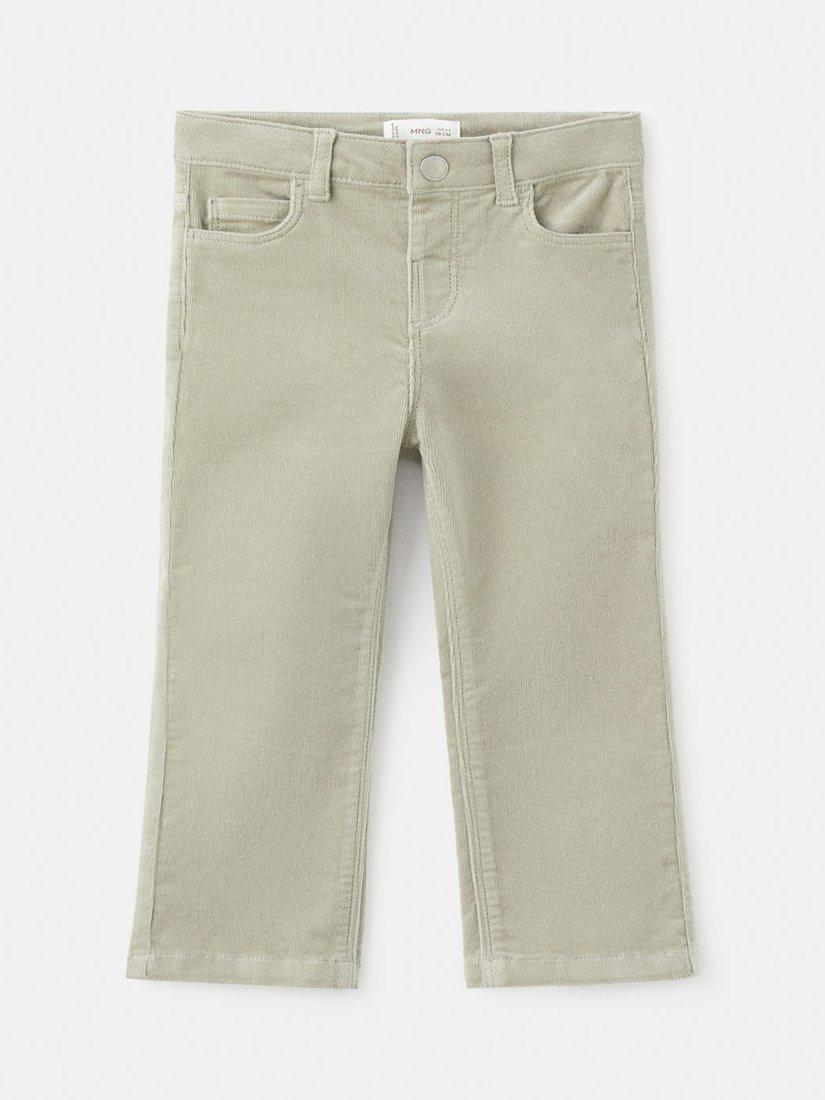 Product image 1 of 4, which shows Mango Kids' Flari Trousers, Green, 12-18 months