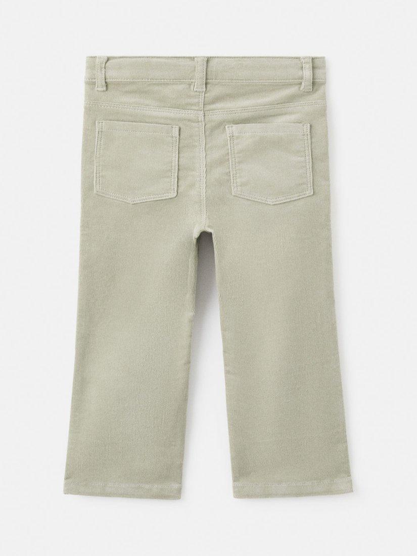 Product image 2 of 4, which shows Mango Kids' Flari Trousers, Green, 12-18 months