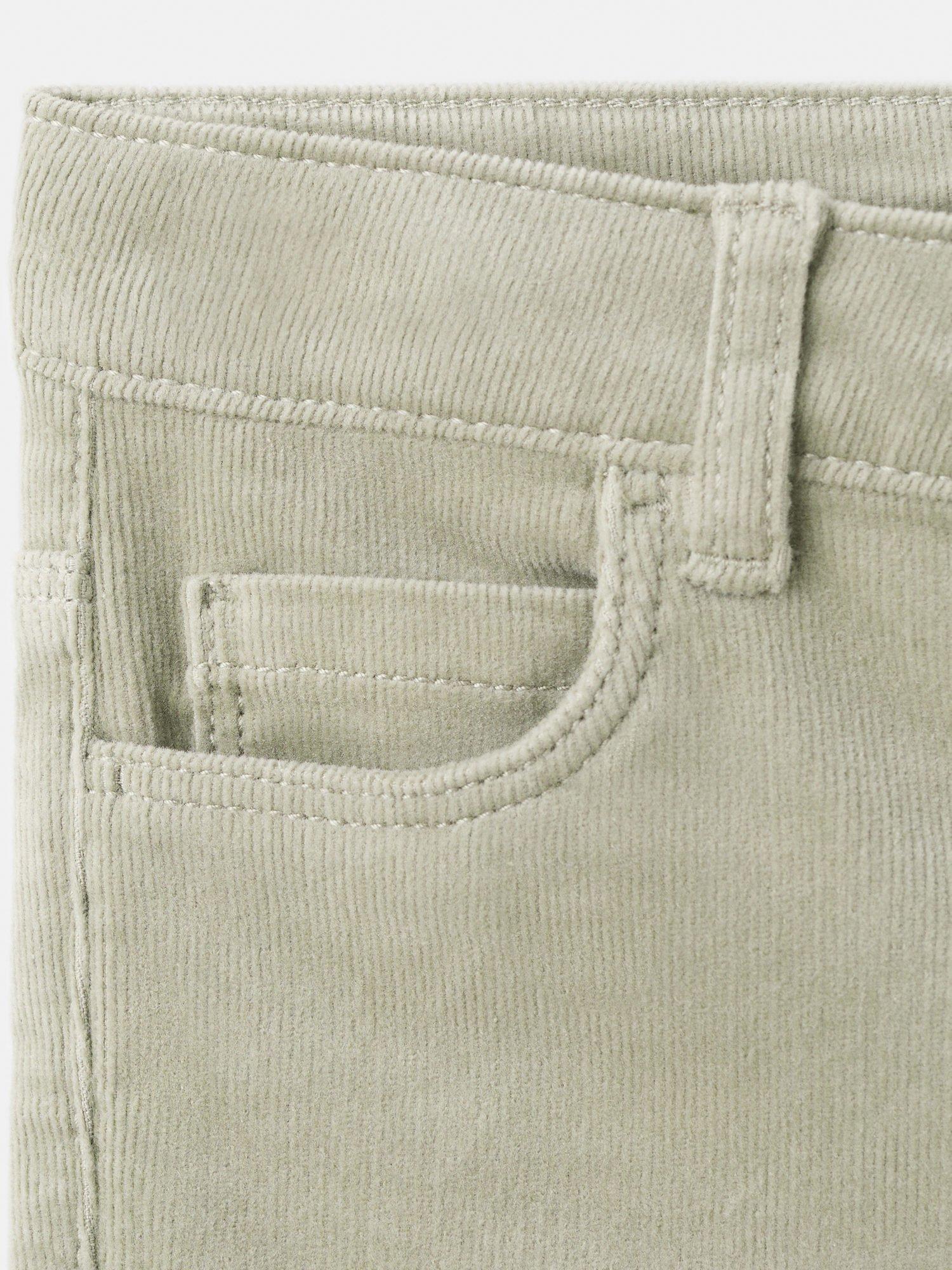 Product image 3 of 4, which shows Mango Kids' Flari Trousers, Green, 12-18 months