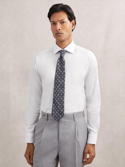 Reiss Bishopsgate Cotton Blend Shirt,, White