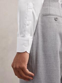 Reiss Bishopsgate Cotton Blend Shirt, - view 2, White