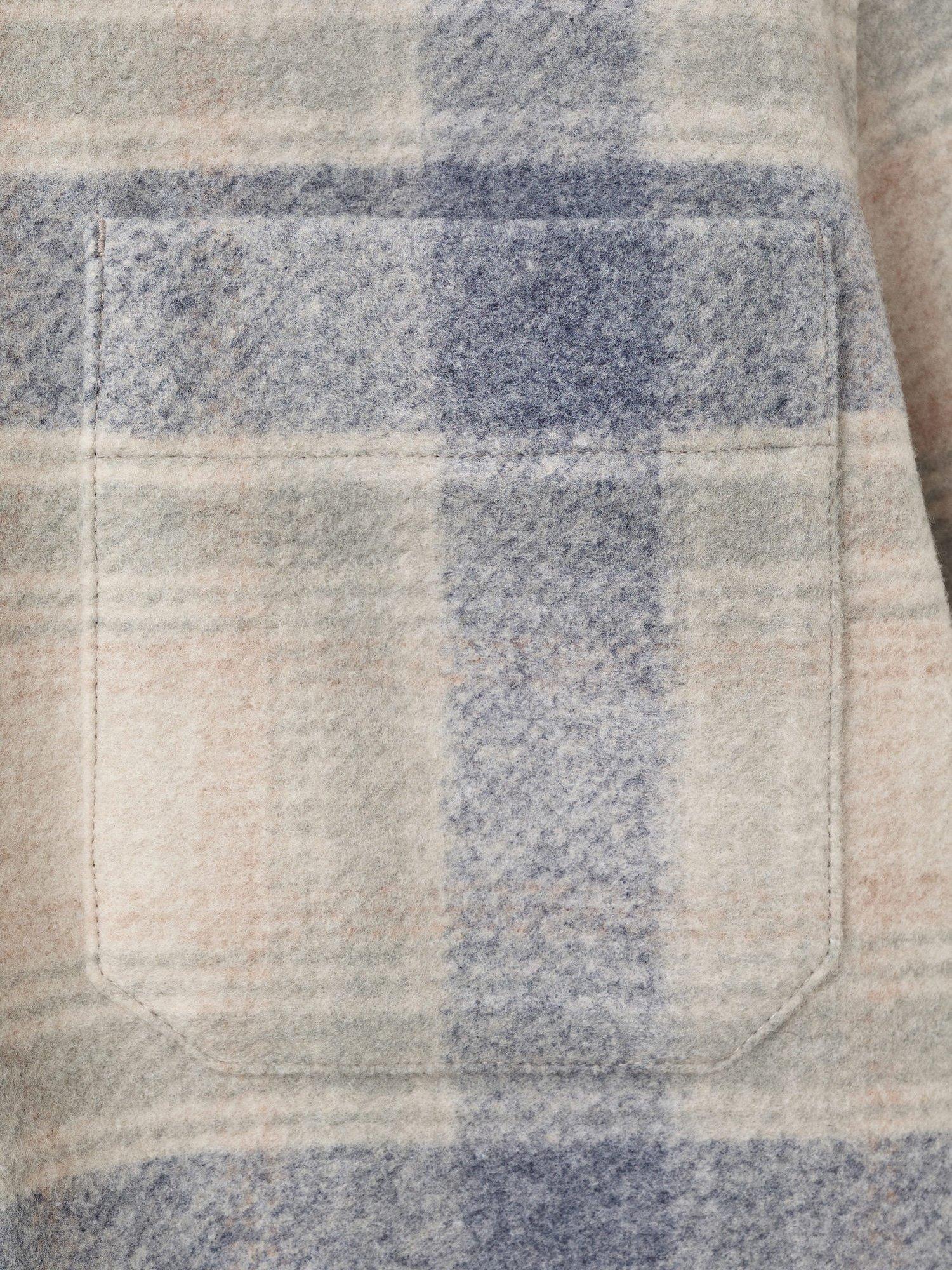 Product image 5 of 9, which shows Mango Dylan Check Shacket, Pastel Blue, L
