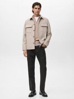 Mango Faber Shacket, Pastel Brown - view 2, Pastel Brown