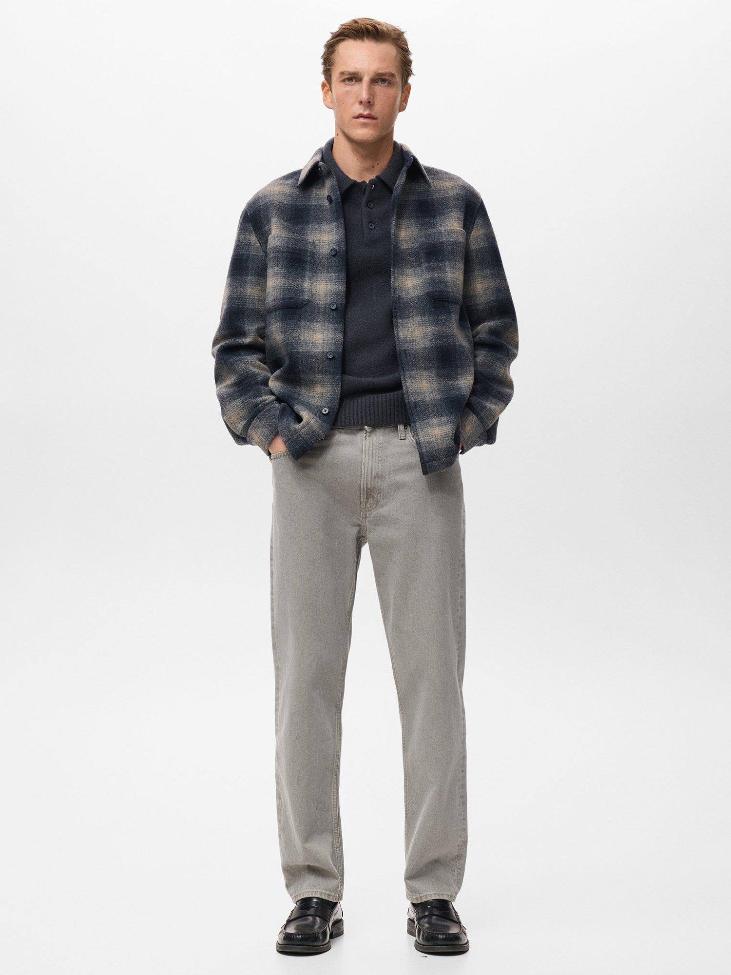 Product image 2 of 8, which shows Mango Megara Check Shacket, Navy, S