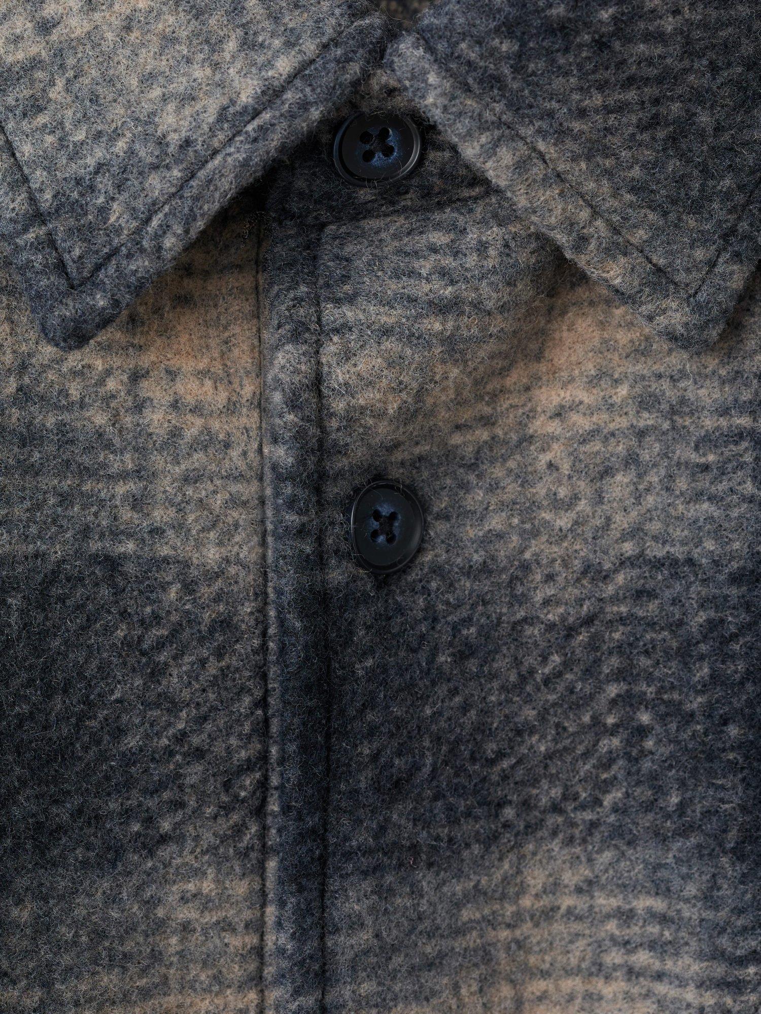 Product image 8 of 8, which shows Mango Megara Check Shacket, Navy, S