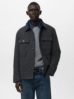 Mango Stark Utility Jacket, Charcoal, Charcoal