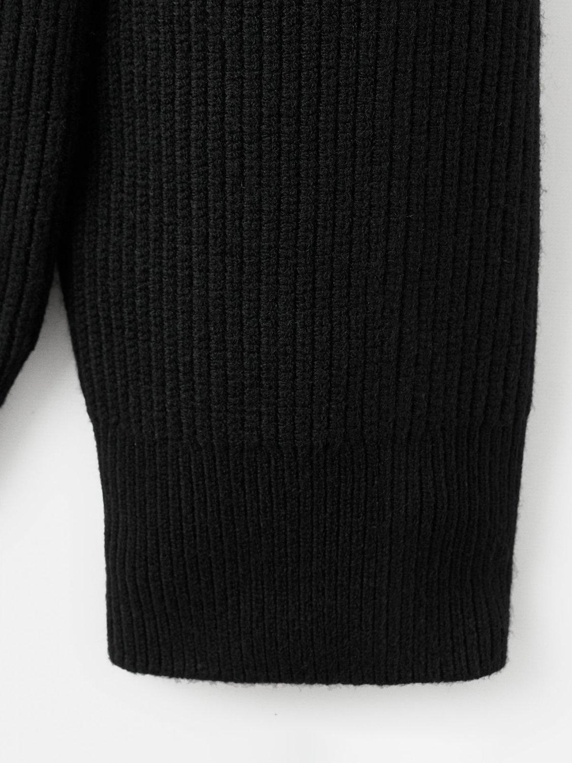 Product image 5 of 8, which shows Mango Park Zip Neck Cardigan, Black, M