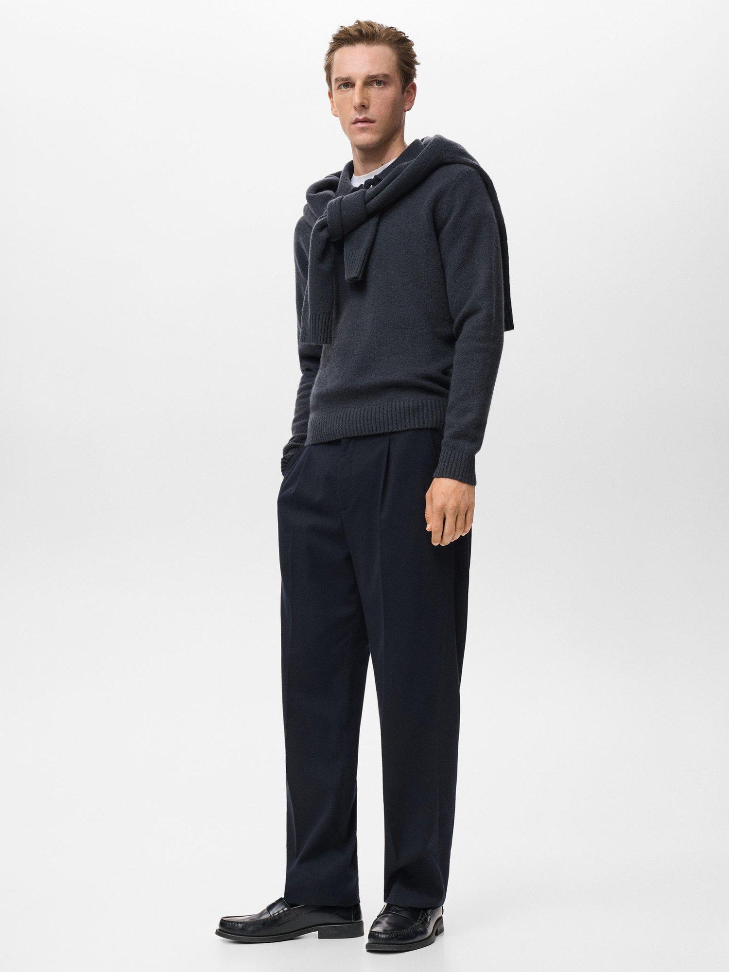 Product image 7 of 8, which shows Mango Lotuss Long Sleeve Polo Shirt, Navy Blue, XL