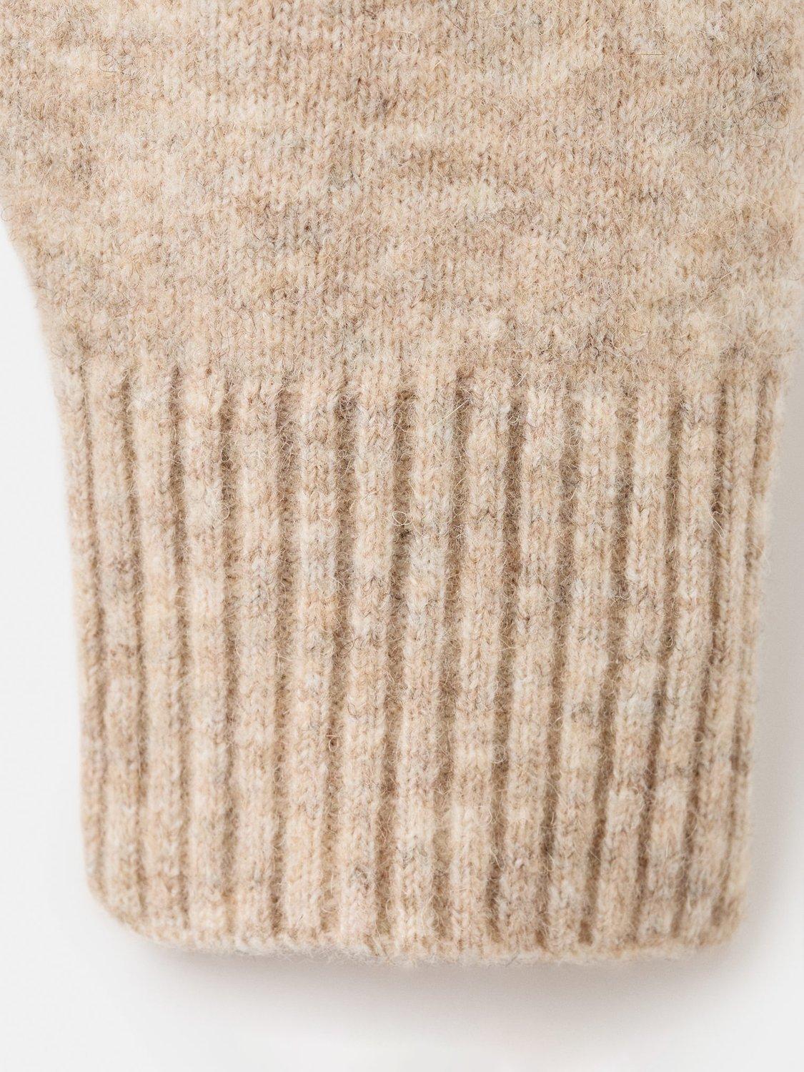 Product image 8 of 8, which shows Mango Oreo Knitted Wool Blend Polo Sweater, Pastel Brown, M